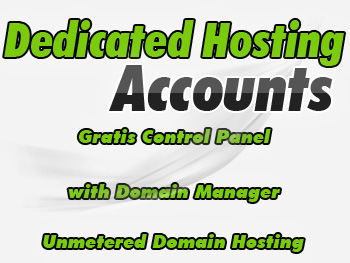 Low-cost dedicated servers accounts